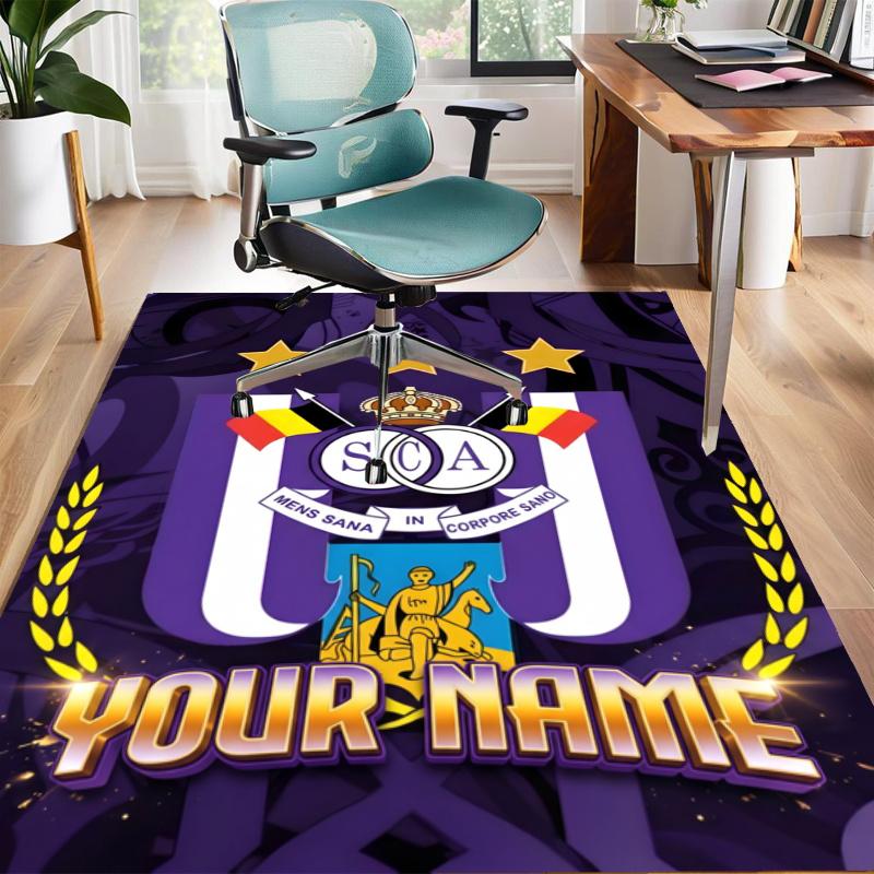 Anderlecht Design Area Rug Personalized Name- Non-Slip, Soft & Cozy Floor Mat for Living Room, Office - Indoor/Outdoor Carpet