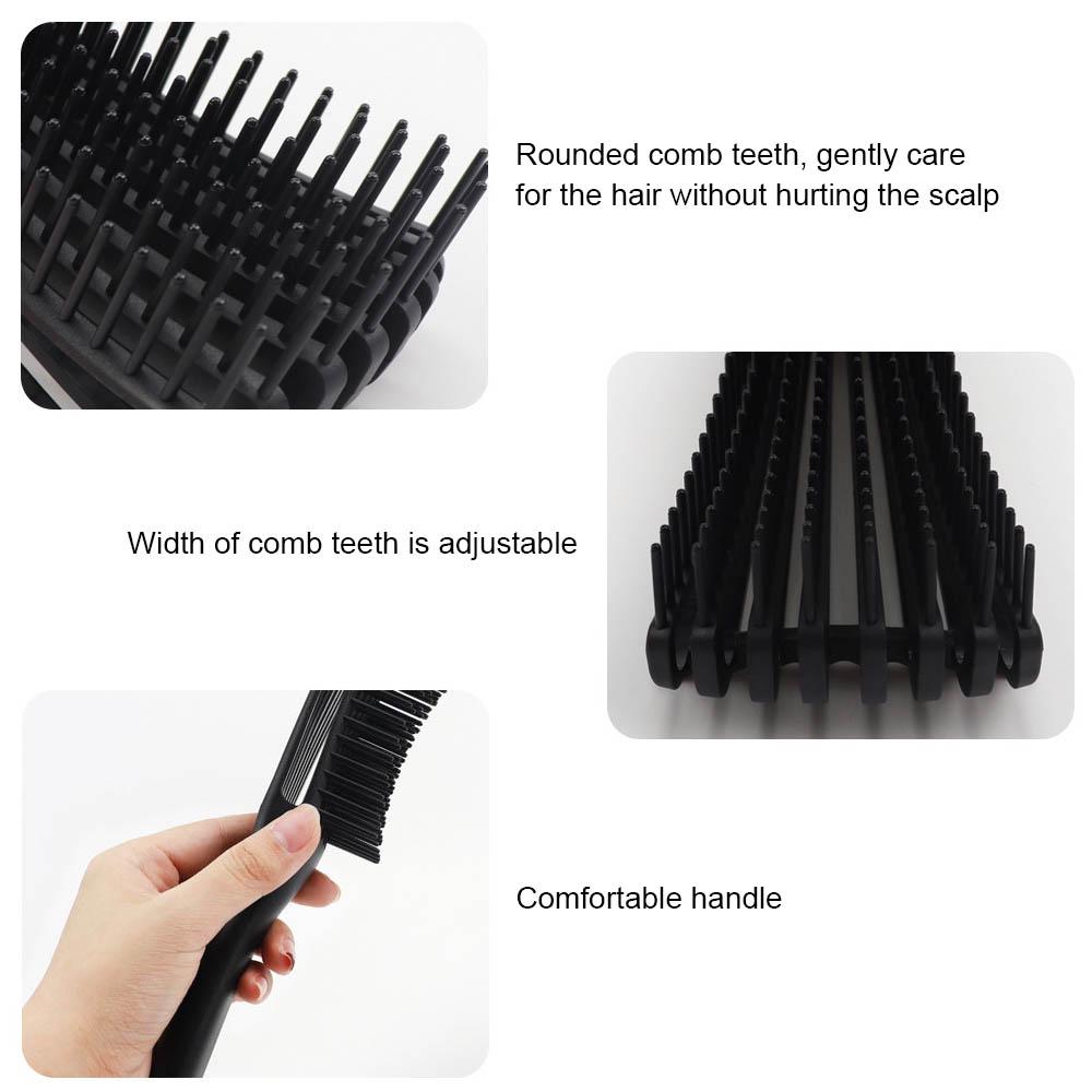 3 Pieces Detangling Brush Set with Double Sided Edge Brush Eight-Claw Comb Scalp Massage Brush for Afro America Textured 3a to 4c Kinky Wavy