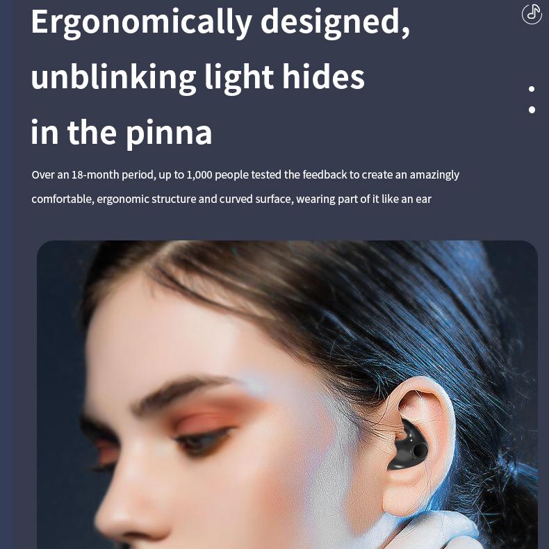 Невидимые наушники для сна, беспроводные Bluetooth 5,3 наушники TWS, спортивные наушники с шумоподавлением, водонепроницаемые мини-гарнитуры