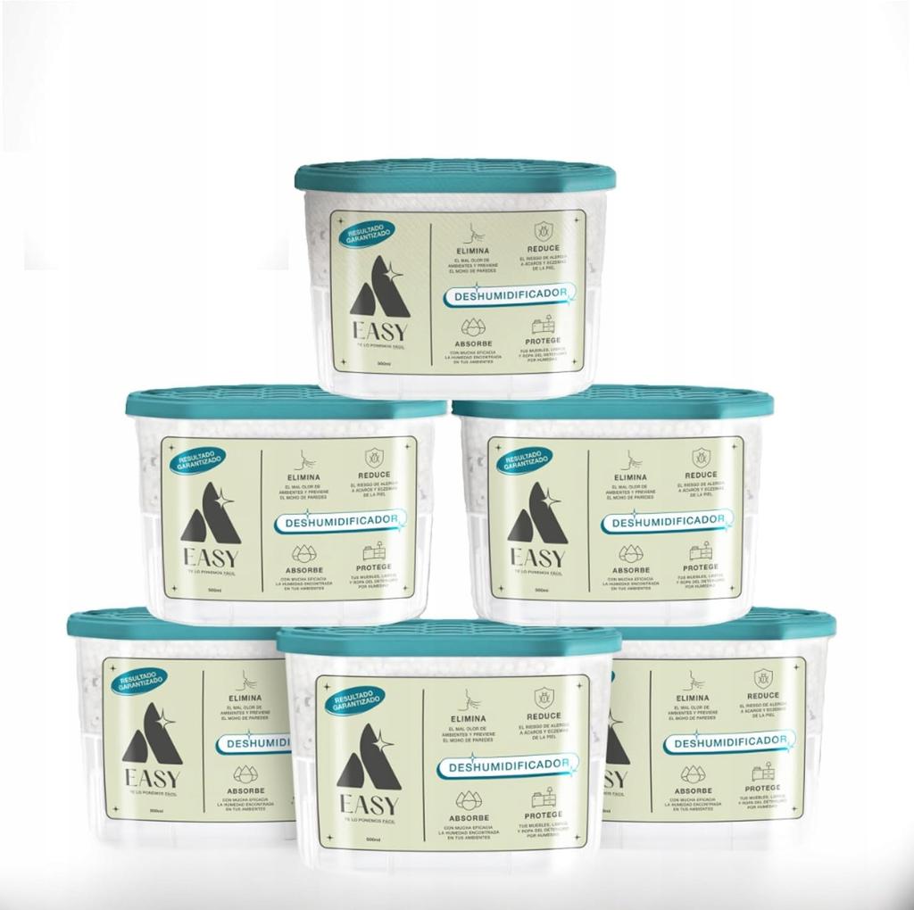 6X Set Moisture Absorber for Home Car Wardrobe Easy 500ml