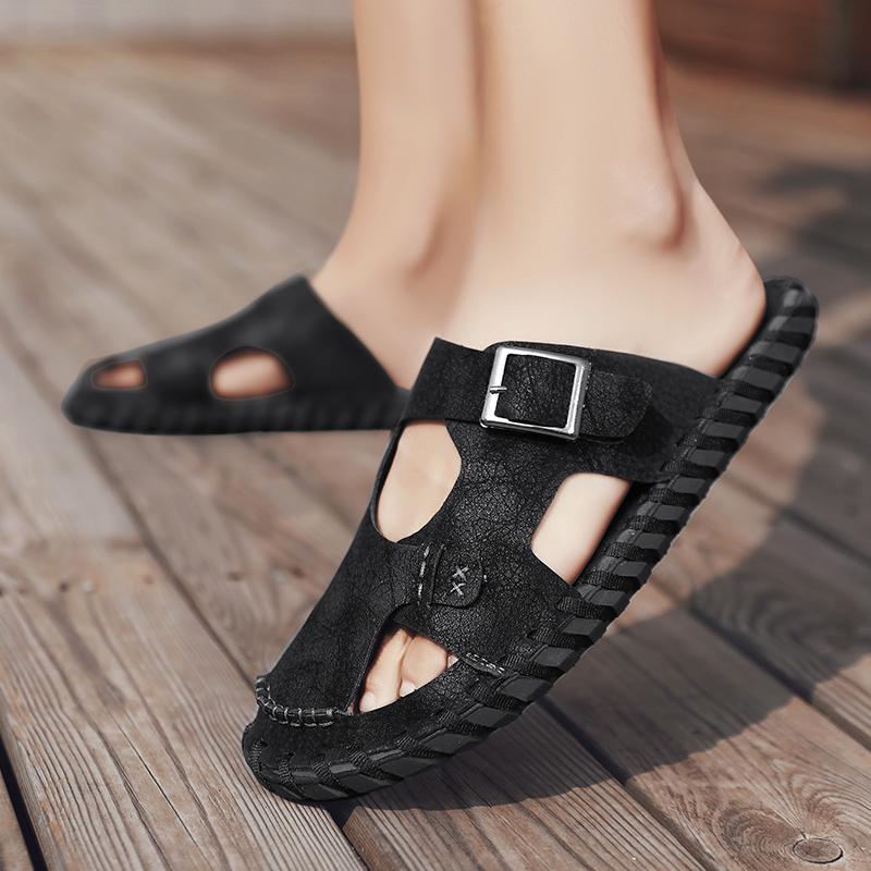 Летние мужские сандалии Baotou, легкие кроссовки для спорта на открытом воздухе, мужская обувь для плавания, пляжные тапочки, защита пальцев ног для мужчин, плавания и ходьбы