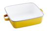 365methods Fuji Enamel Oven Dish Yellow X Light Gray Square 1.8L YY-HA.Y