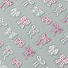 1 шт. 5D рельефные наклейки для ногтей Kawaii Lace Series, розовые наклейки с бантом и сердечками для украшения ногтей, самоклеящиеся маникюрные аксессуары Diy