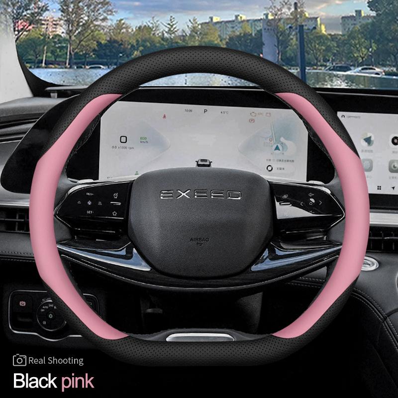 Высококачественная кожаная оплетка на руль автомобиля, чехол-обмотка для Exeed Yaoguang LX RX TXL VX TX, держатель рулевого колеса типа D