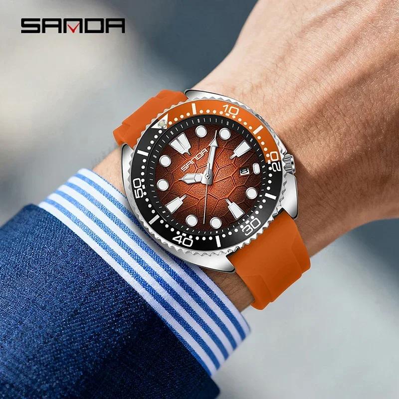 SANDA New Business Mens Watches Top Brand Luxury Quartz Watch For Men Waterproof Date Clock Sport Wristwatch Relogio Masculino