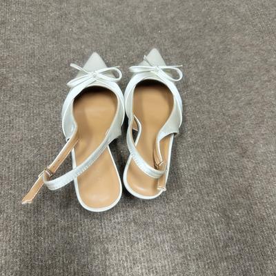 Сладкий темперамент с бантом элегантный острый носок тонкий каблук высокие каблуки завышенные тонкий носок крутые шлепанцы