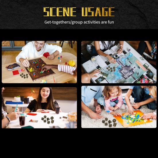 7 шт./компл. светодиодные игральные кости Type-C перезаряжаемые светящиеся многосторонние игральные кости теплое свечение D4