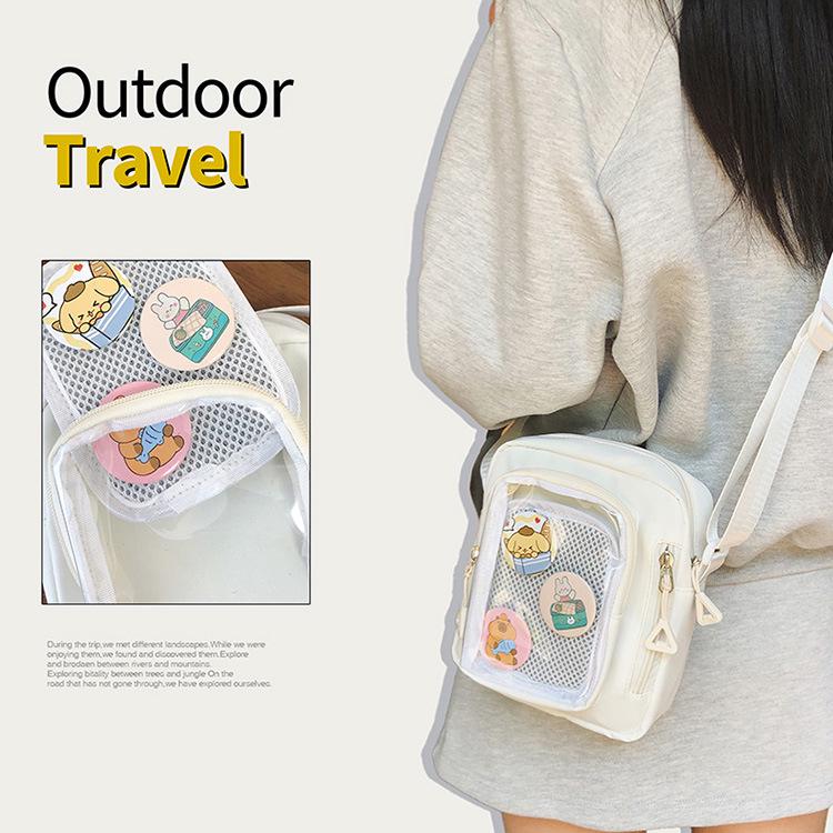 Japanese Transparent Ita Bag: Versatile Small Capacity Crossbody Shoulder Bag for Women