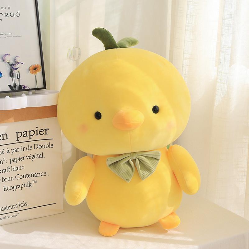Yellow Plush Chicken Toy Soft Stuffed Animal Doll Children Kids Gift Birthday