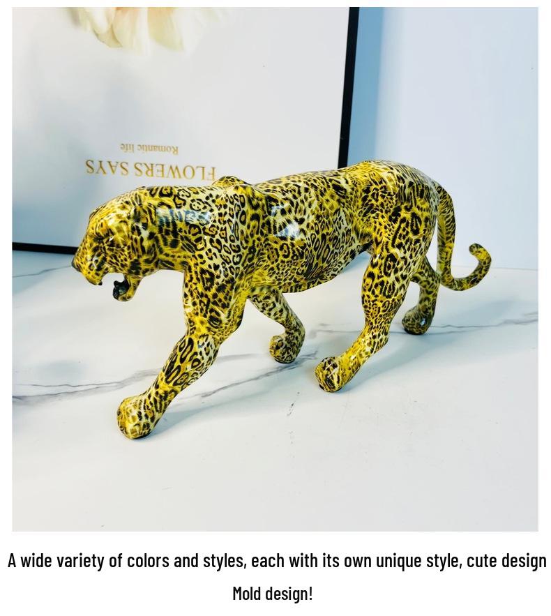 Leopard Resin Ornament for Home Decor & Gift