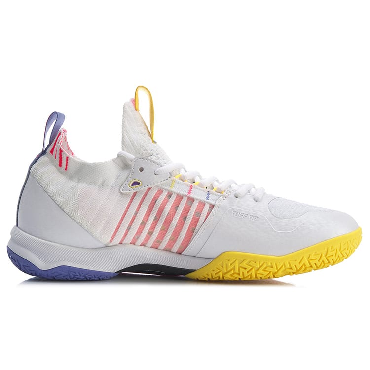 Li Ning Raid 4 Удобные низкие мужские бадминтонные кроссовки Бело-красные AYAR011-3