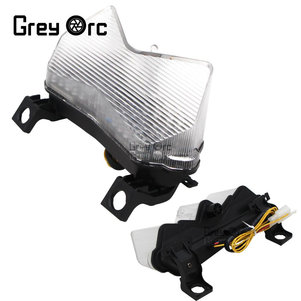 For Kawasaki Z750 2004 2005 2006 / Z1000 2003 2004 2005 2006 Chrome Tail Light Brake Turn Signals Integrated LED Light