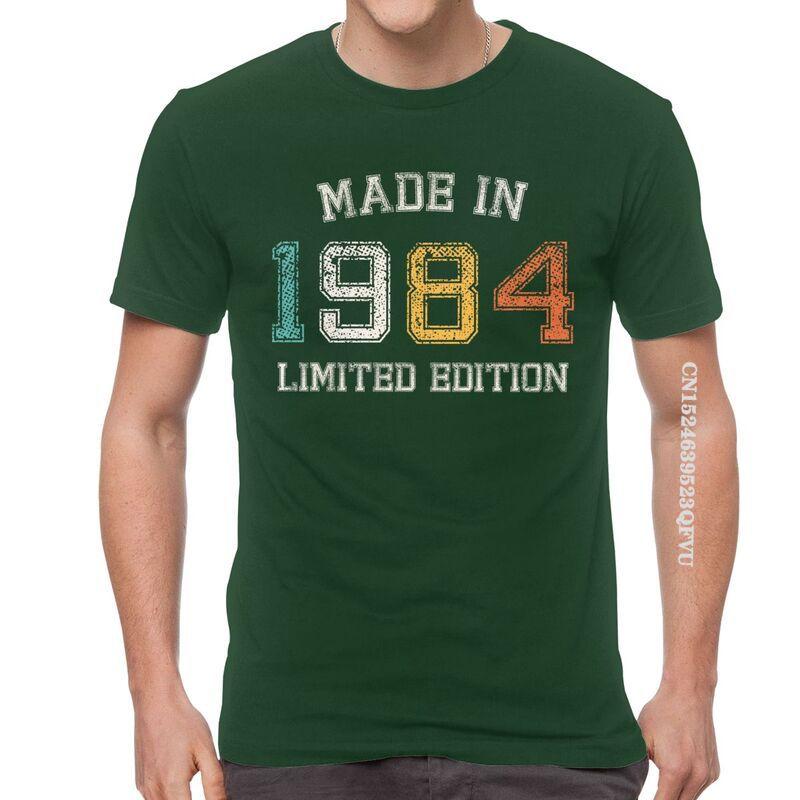 Born In 1984 Tshirts Men Men Streetwear T Shirts Made In 1984 Birth Year EMO Men Tshirt Cotton Oversized Tee Tops Clothes