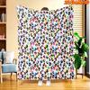 1pc 2D Flat Printing Spring And Summer New Arrival Multicolor Leopard Print Digital Print Blanket, All-Season Use, Casual Throw, 100% Polyester Fiber 