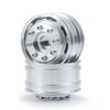 TRZX 1/14 Tamiya Tractor Trailer RC Car Aluminum Front Wheel Hub Rim Upgrade Parts (2 Pieces)