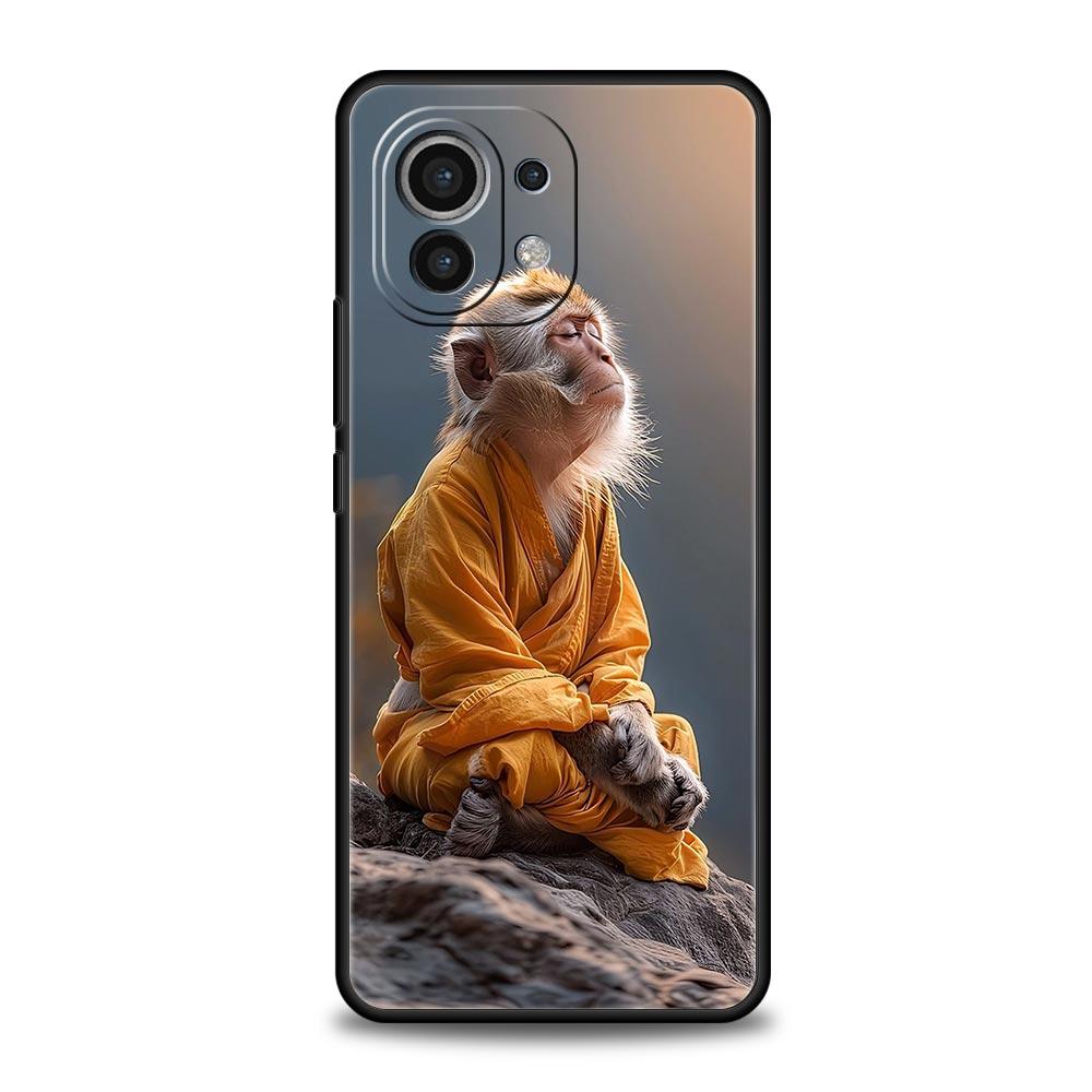 Милый забавный чехол-обезьянка для телефона Xiaomi 17 14 15 13 14T 13T 12T 11T Pro 12 11 Lite Poco X7 X5 X3 NFC F7 F6 Мягкий чехол