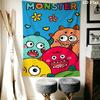 Cartoon Monsters Pattern Home Decor Tapestry, Wall Hanging, Decorative RV Wall Cloth.SGT0917550