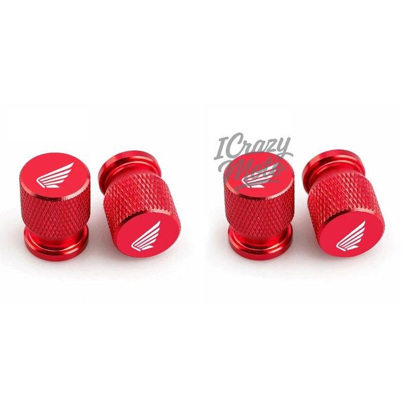 4PCS Alloy Car Wheel Tire Valve Caps Stem Dust Covers For Honda CB400 CB650F CBF CBR250RR CRF SH300 NC750 Motorcycle Accessories
