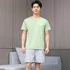 Summer Men Pajamas Summer Short-Sleeved Shorts Nightwear Homewear Cool Feeling Sports Leisure Thin Section Loose Suit Sleepwear
