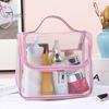 Cosmetic Bag Ins Style PVC Transparent Durable Waterproof Spacious Makeup Bag for Travel Storage Accessories
