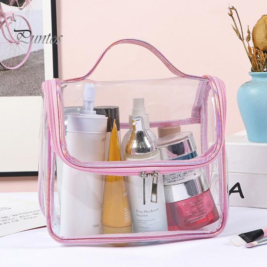 Cosmetic Bag Ins Style PVC Transparent Durable Waterproof Spacious Makeup Bag for Travel Storage Accessories