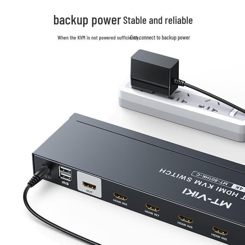 8-портовый HDMI KVM-переключатель MT-Viki