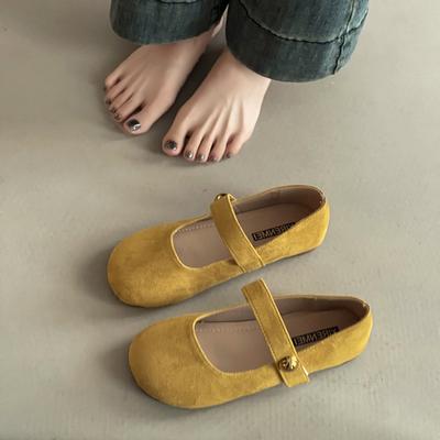 Ретро универсальные туфли-лодочки с круглым носком, плоской подошвой и неглубоким вырезом, женские осенние новинки, темпераментные, на ремешке, туфли Мэри Джейн