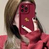 Новая модель к Году Лошади подходит для чехла на мобильный телефон Huawei Nova15 красного цвета, чехла на объектив Mate60 с трехмерной лошадкой, P70.