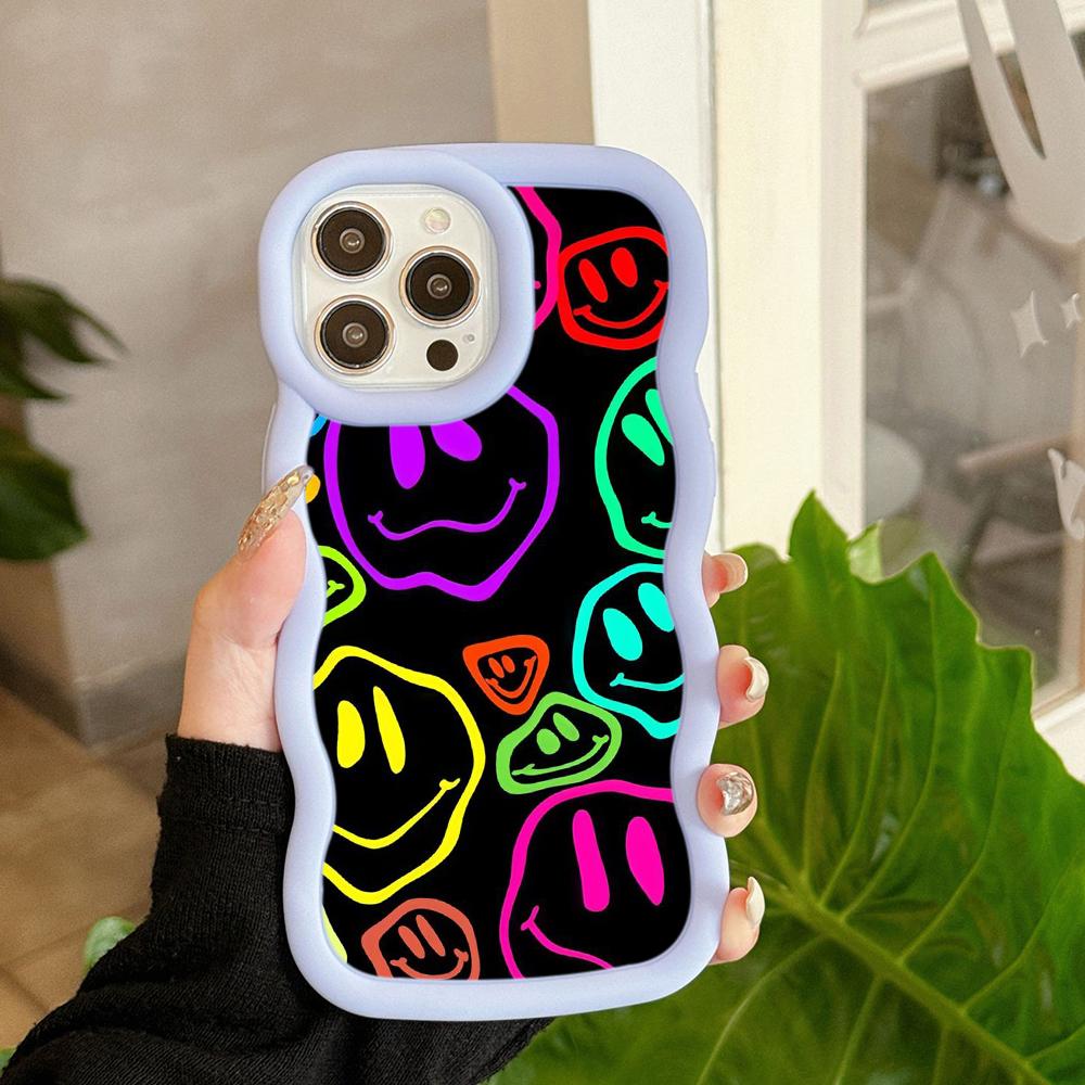 Ae88 Lovely Smiley Art Protective Phone Cases for Samsung S24 Plus S23 Ultra A14 A55 A06 Honor X9b Motorola OnePlus Big Wave TPU Back Cover
