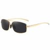 1Pc Men's Rectangle Metal Frame Polarized Sunglasses Color Changing UV400 Designer Brand Male Driving Sun Glasses