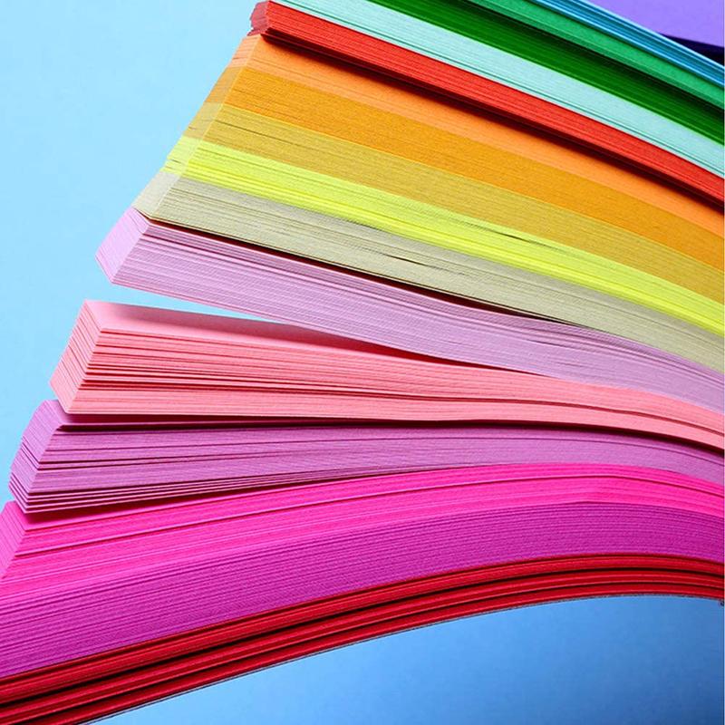 540 Gradient Color Origami Stars Paper Strips Double Sided Lucky Star Origami Decoration Folding Paper For Kids Arts Crafting
