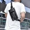 Мужская нагрудная сумка с отверстием для защиты от кражи, регулируемый плечевой ремень, многофункциональная, из искусственной кожи, уникальная