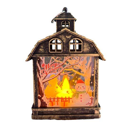 Рождественский Фонарь Снеговик Санта-Клаус Лось Узоры Светодиодные Свечи для Вечерние Домашнего Праздничного Украшения