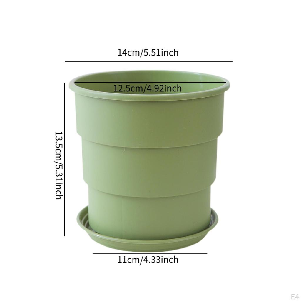 Цветочный горшок для растений Минималистский портативный универсальный небольшой горшок для растений с дренажным отверстием и поддоном для