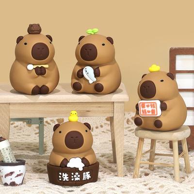 Фигурки Капибары Игрушки Капибара Куклы Симуляция Животных Игрушка Настольное Украшение Для Дома Стола Детский Рождественский Подарок