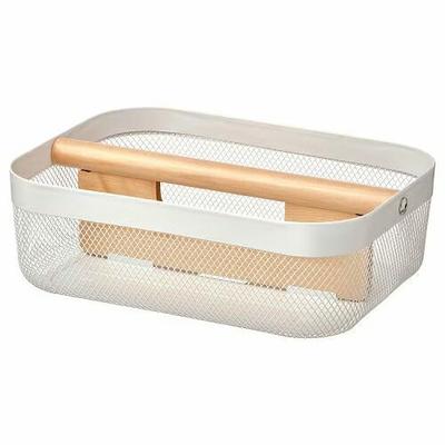 Корзина IKEA RISATORP с отделениями, 33x24x11 см, белая