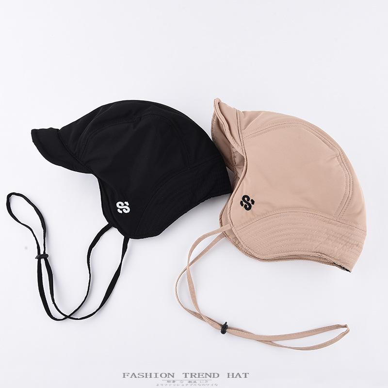 Кепка пилота мужская осенне-зимняя теплая защита ушей с язычком утки байкерская кепка Lei Feng женская молодежная ветрозащитная и снегозащитная кепка