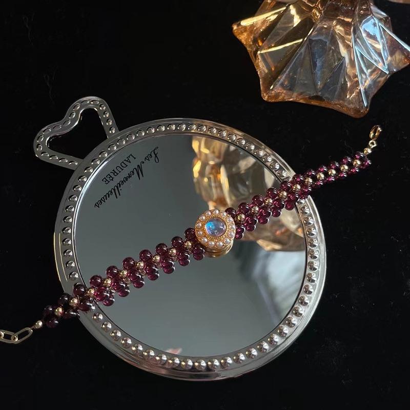 Браслет из жемчужного лунного камня, браслет во французском ретро-придворном стиле, легкая роскошь, темперамент, высококачественная бижутерия для женщин