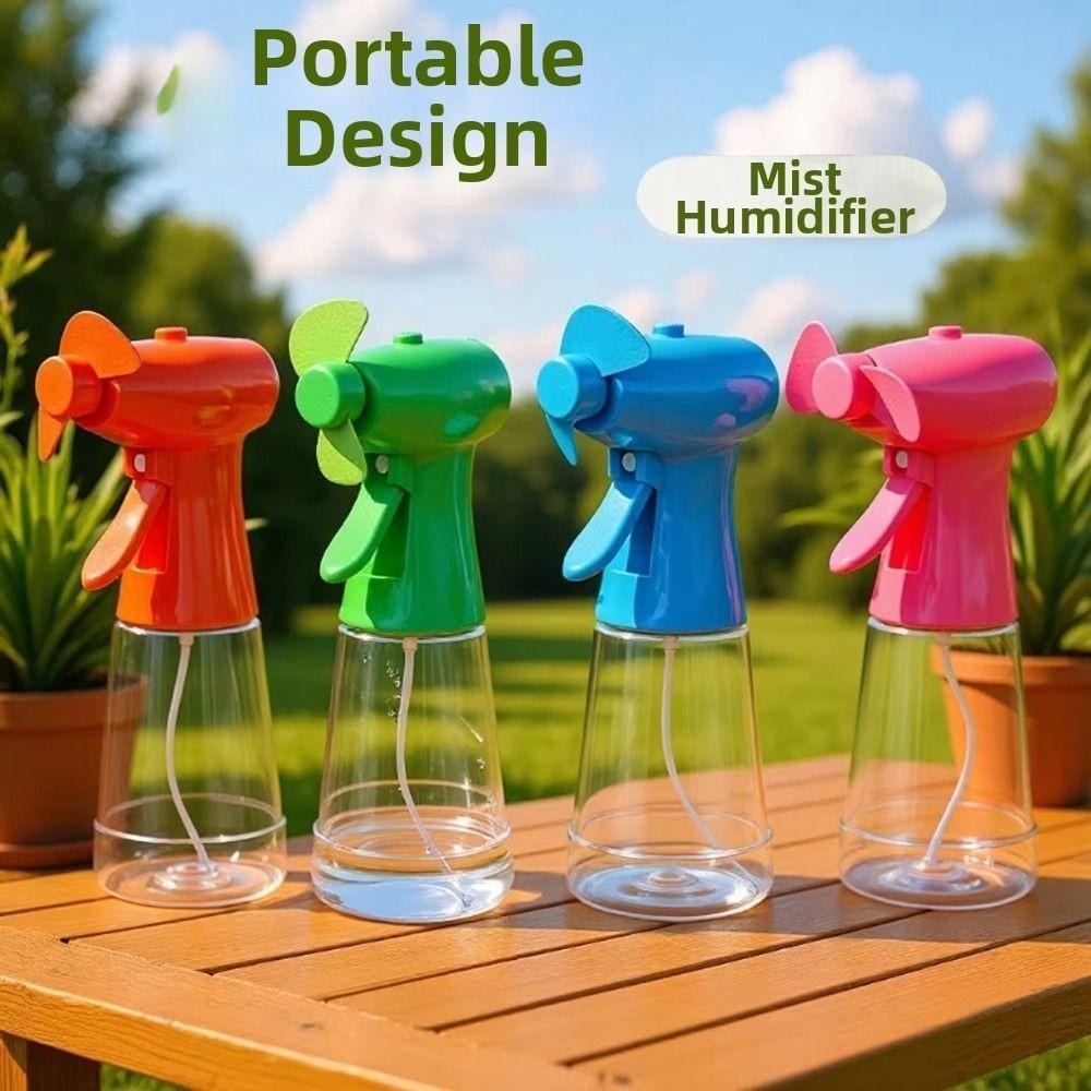 Battery Operated Water Spray Fan Plastic Portable Mist Fan New Handheld Misting Fan Beach Camping