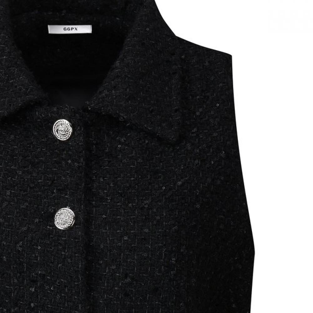 Ggpx New York Waist String Tweed Vest  Gq4vt007f 