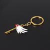 Cartoon Anime Card Captor Sakura Necklaces Key Chain Cardcaptor Sakura Clow Charm Pendant Kinomoto Sealing Wand Statement Gift