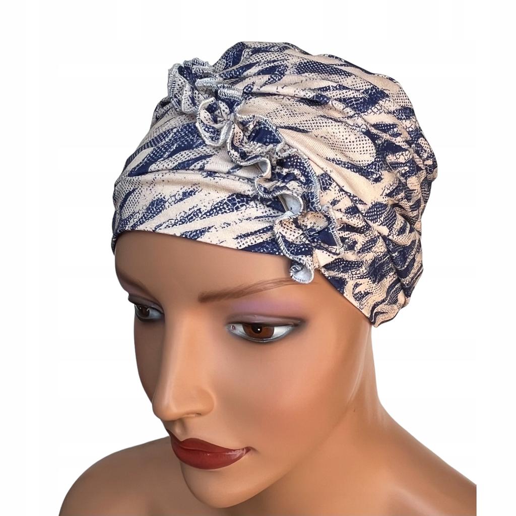 Turban Kalina Z Wiskozy 362 Czapka Podwójna Także Po Chemioterapii