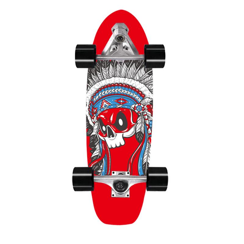 Скейтборд для сёрфинга на суше, мост, клен, имитация сёрфинга, лыжная тренировочная доска 76 см, сёрф-скейт на суше, доска для сёрфинга на суше