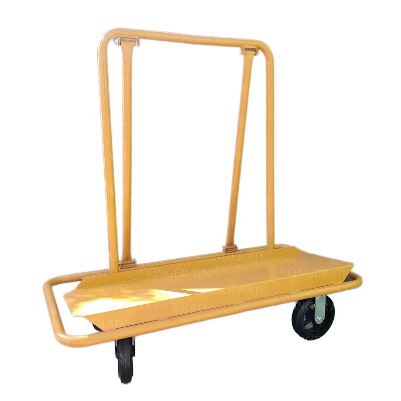 Heavy Duty 800kgs Drywall Cart With Steel Platform And Frame 4-Wheel Moving Trolley Dolly For Tools Storage OEM Customizable