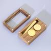 Foldable Velvet Plastic Blank Jewelry Box Custom Logo Cufflink Tie Clip Ring Small Jewelry Packaging Box Party Favor Use