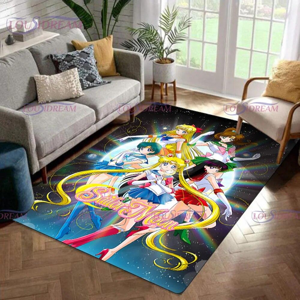 3D милые красочные коврики и ковры S-Sailor-M-Moon для гостиной, спальни, входа, большой площади, мягкий ковер, декоративный коврик