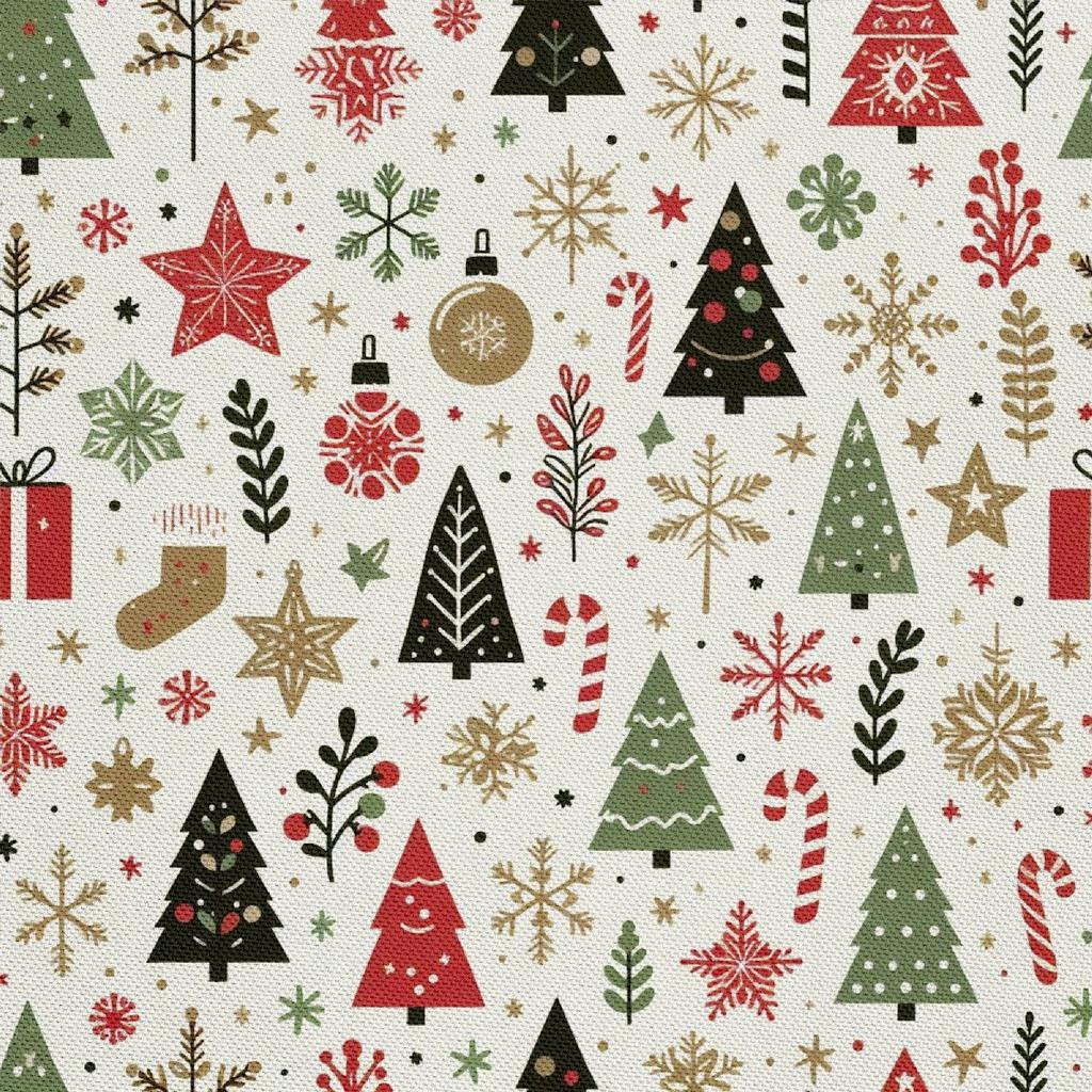 Outdoor Dekostoffe Oxford - Motiv Weihnachtsferien | Dx1865
