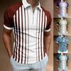 Мужская рубашка Рубашка для гольфа Ретро Цветовой контраст На открытом воздухе Уличный с короткими рукавами С принтом Одежда Модельер Повседневный Дышащий