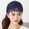 Повязка на голову с бусинами: Женский полый дышащий кружевной платок на голову с широкими полями и защитой лба, резинка для волос.