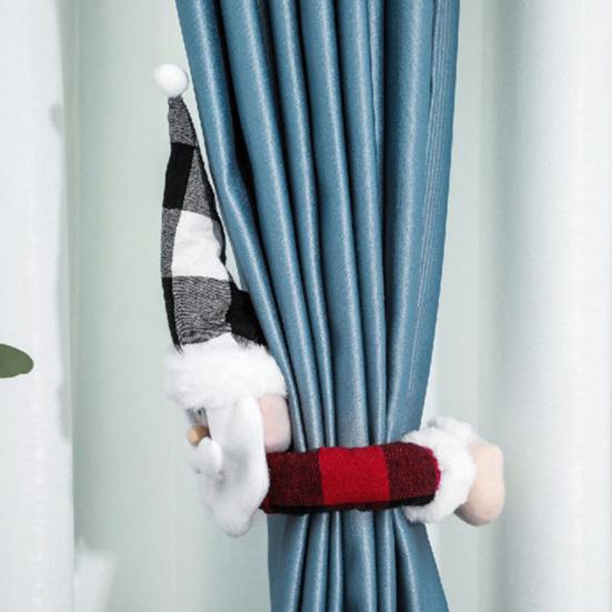 1 шт. Рождественская пряжка для штор Санта Снеговик Подхваты для штор Мультяшная кукла Зажим для штор для украшения домашнего окна